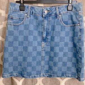Wills Fable Checkered Denim Mini